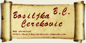 Bosiljka Čereković vizit kartica